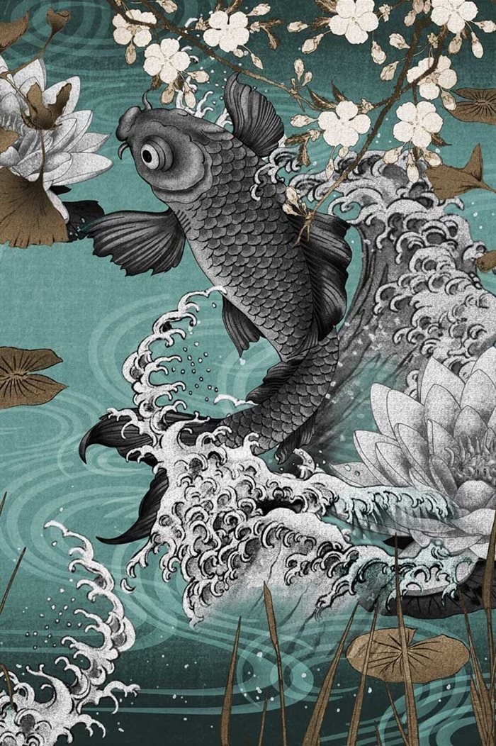 Koi Fish Drawings Background Images, HD Pictures and Wallpaper For Free  Download | Pngtree